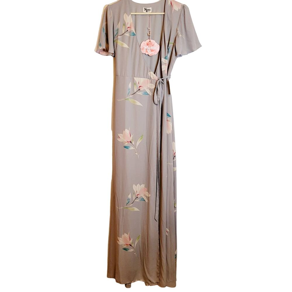 New Show Me Your Mumu Noelle flutter sleeve floral wrap dress Size Sm Romantic